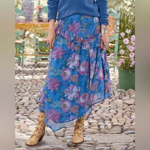 Sundance Maude Meadowlark Skirt Blue Floral